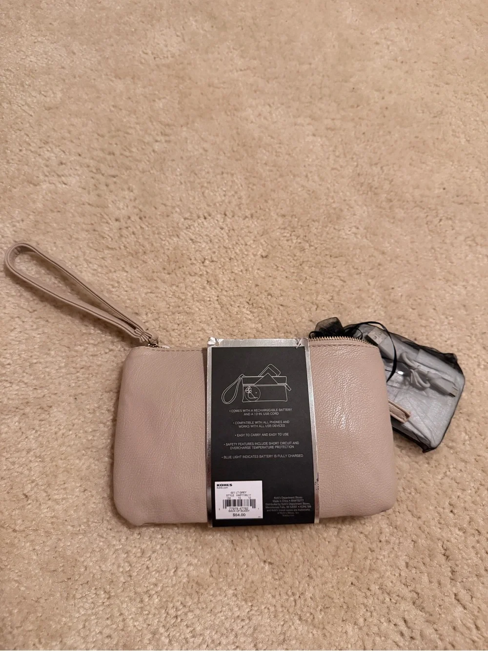 APT. 9 Beige Smartphone Charging Wristlet